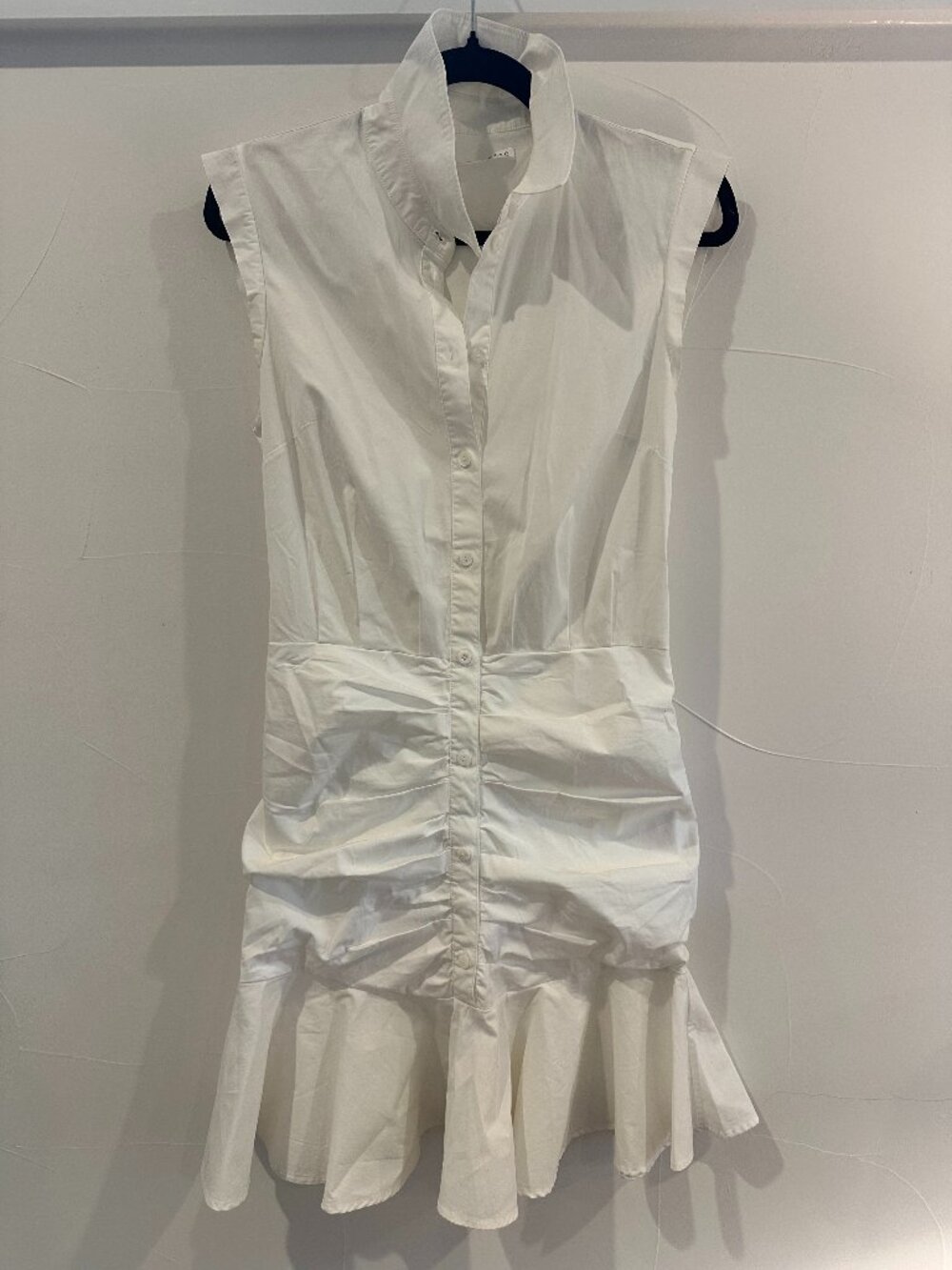Veronica Beard White Mini Button-up Dress